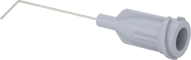 Luer Lock Bağlantılı Paslanmaz Çelik Şırınga İğneleri, 45 Derece Açı, 27 Gauge, 1" Uzunlukta İğne