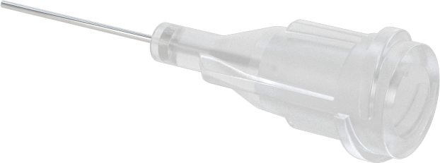 Luer Lock Bağlantılı Paslanmaz Çelik Şırınga İğneleri, 1/2" İğne Uzunluğu, Küt Uçlu Düz, 26 Gauge