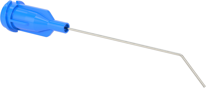 Luer Lock Bağlantılı Paslanmaz Çelik Şırınga İğneleri, 45 Derece Açı, 25 Gauge, 1-1/2" Uzunlukta İğne