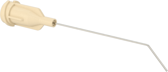 Luer Lock Bağlantılı Paslanmaz Çelik Şırınga İğneleri, 45 Derece Açı, 26 Gauge, 1-1/2" Uzunlukta İğne