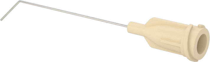 Luer Lock Bağlantılı Paslanmaz Çelik Şırınga İğneleri, 45 Derece Açı, 26 Gauge, 1-1/2" Uzunlukta İğne