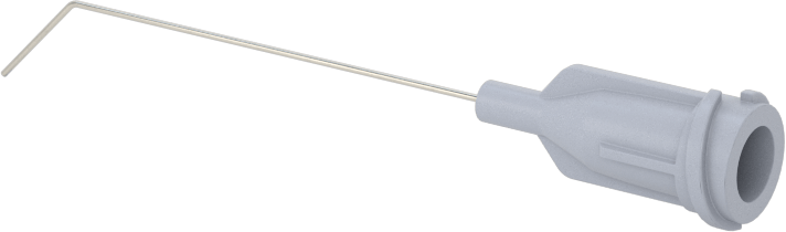 Luer Lock Bağlantılı Paslanmaz Çelik Şırınga İğneleri, 45 Derece Açı, 27 Gauge, 1-1/2" Uzunlukta İğne