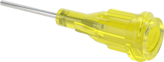 Luer Lock Bağlantılı Paslanmaz Çelik Şırınga İğneleri, 1/2" İğne Uzunluğu, Küt Uçlu Düz, 20 Gauge