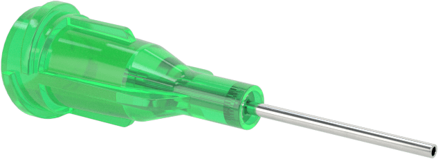 Luer Lock Bağlantılı Paslanmaz Çelik Şırınga İğneleri, 1/2" İğne Uzunluğu, Küt Uçlu Düz, 21 Gauge