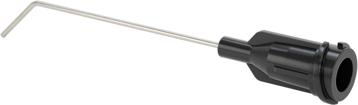 Luer Lock Bağlantılı Paslanmaz Çelik Şırınga İğneleri, 45 Derece Açı, 22 Gauge, 1-1/2" Uzunlukta İğne
