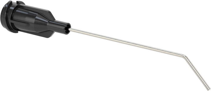 Luer Lock Bağlantılı Paslanmaz Çelik Şırınga İğneleri, 45 Derece Açı, 22 Gauge, 1-1/2" Uzunlukta İğne
