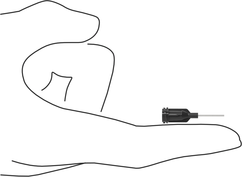 Luer Lock Bağlantılı Paslanmaz Çelik Şırınga İğneleri, 1/2" İğne Uzunluğu, Küt Uçlu Düz, 22 Gauge