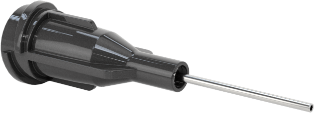Luer Lock Bağlantılı Paslanmaz Çelik Şırınga İğneleri, 1/2" İğne Uzunluğu, Küt Uçlu Düz, 22 Gauge