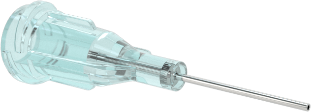 Luer Lock Bağlantılı Paslanmaz Çelik Şırınga İğneleri, 1/2" İğne Uzunluğu, Küt Uçlu Düz, 23 Gauge