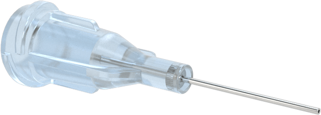 Luer Lock Bağlantılı Paslanmaz Çelik Şırınga İğneleri, 1/2" İğne Uzunluğu, Küt Uçlu Düz, 25 Gauge