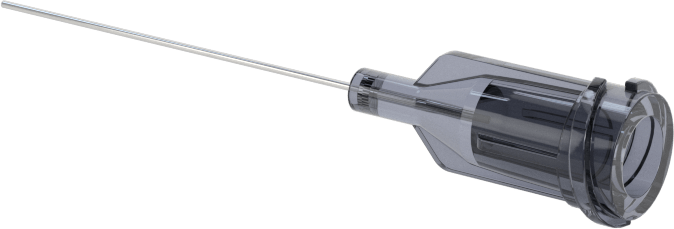 Luer Lock Bağlantılı Paslanmaz Çelik Şırınga İğneleri, 1" İğne Uzunluğu, Küt Uçlu Düz, 27 Gauge
