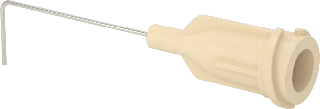 Luer Lock Bağlantılı Paslanmaz Çelik Şırınga İğneleri, 90 Derece Açı, 26 Gauge, 1" Uzunlukta İğne