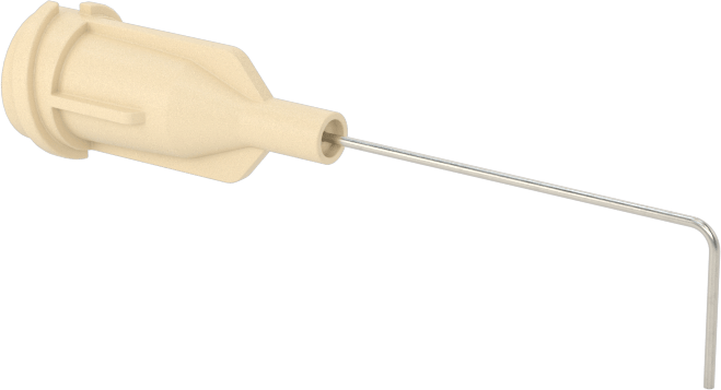 Luer Lock Bağlantılı Paslanmaz Çelik Şırınga İğneleri, 90 Derece Açı, 26 Gauge, 1" Uzunlukta İğne