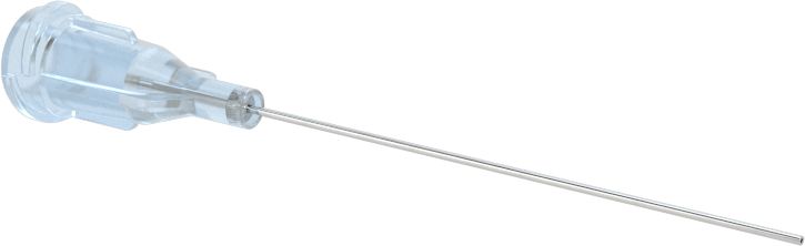 Luer Lock Bağlantılı Paslanmaz Çelik Şırınga İğneleri, 1-1/2" İğne Uzunluğu, Küt Uçlu Düz, 25 Gauge