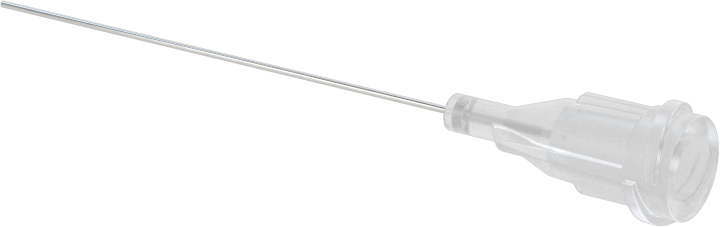 Luer Lock Bağlantılı Paslanmaz Çelik Şırınga İğneleri, 1-1/2" İğne Uzunluğu, Küt Uçlu Düz, 26 Gauge