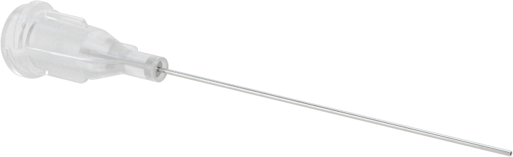 Luer Lock Bağlantılı Paslanmaz Çelik Şırınga İğneleri, 1-1/2" İğne Uzunluğu, Küt Uçlu Düz, 26 Gauge