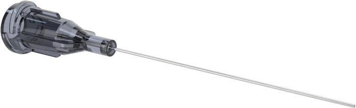 Luer Lock Bağlantılı Paslanmaz Çelik Şırınga İğneleri, 1-1/2" İğne Uzunluğu, Küt Uçlu Düz, 27 Gauge