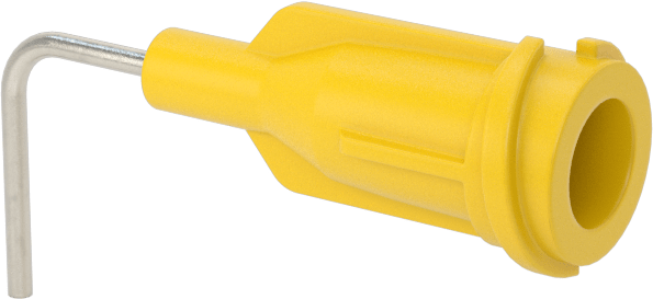 Luer Lock Bağlantılı Paslanmaz Çelik Şırınga İğneleri, 90 Derece Açı, 20 Gauge, 1/2" Uzunlukta İğne