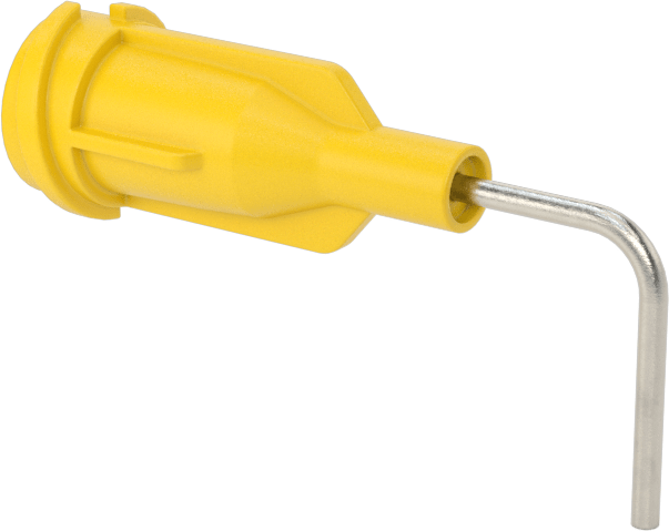 Luer Lock Bağlantılı Paslanmaz Çelik Şırınga İğneleri, 90 Derece Açı, 20 Gauge, 1/2" Uzunlukta İğne