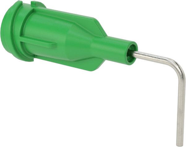 Luer Lock Bağlantılı Paslanmaz Çelik Şırınga İğneleri, 90 Derece Açı, 21 Gauge, 1/2" Uzunlukta İğne
