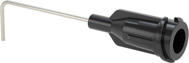Luer Lock Bağlantılı Paslanmaz Çelik Şırınga İğneleri, 90 Derece Açı, 22 Gauge, 1" Uzunlukta İğne