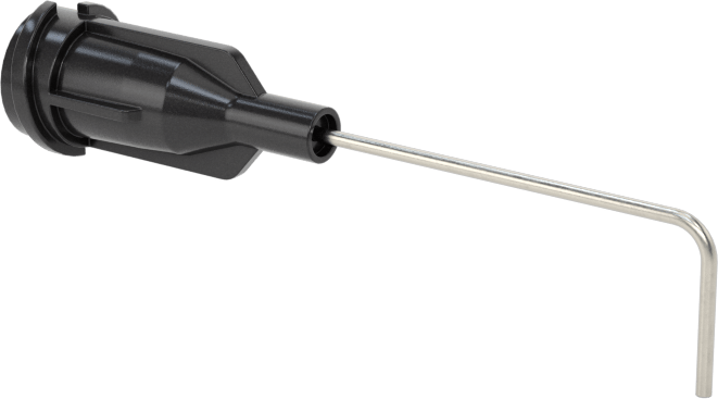 Luer Lock Bağlantılı Paslanmaz Çelik Şırınga İğneleri, 90 Derece Açı, 22 Gauge, 1" Uzunlukta İğne