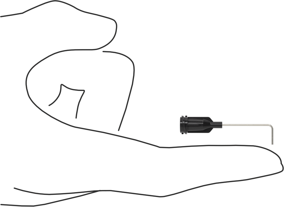 Luer Lock Bağlantılı Paslanmaz Çelik Şırınga İğneleri, 90 Derece Açı, 22 Gauge, 1" Uzunlukta İğne
