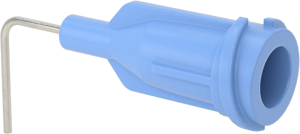 Luer Lock Bağlantılı Paslanmaz Çelik Şırınga İğneleri, 90 Derece Açı, 23 Gauge, 1/2" Uzunlukta İğne