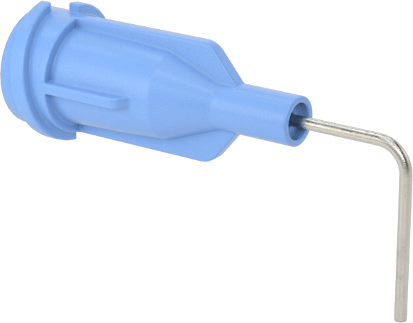 Luer Lock Bağlantılı Paslanmaz Çelik Şırınga İğneleri, 90 Derece Açı, 23 Gauge, 1/2" Uzunlukta İğne