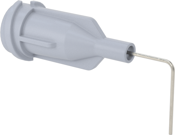 Luer Lock Bağlantılı Paslanmaz Çelik Şırınga İğneleri, 90 Derece Açı, 27 Gauge, 1/2" Uzunlukta İğne