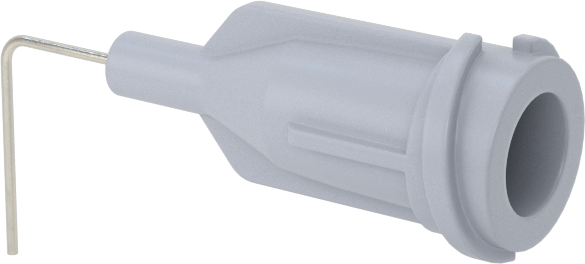 Luer Lock Bağlantılı Paslanmaz Çelik Şırınga İğneleri, 90 Derece Açı, 27 Gauge, 1/2" Uzunlukta İğne