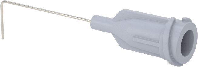 Luer Lock Bağlantılı Paslanmaz Çelik Şırınga İğneleri, 90 Derece Açı, 27 Gauge, 1" Uzunlukta İğne