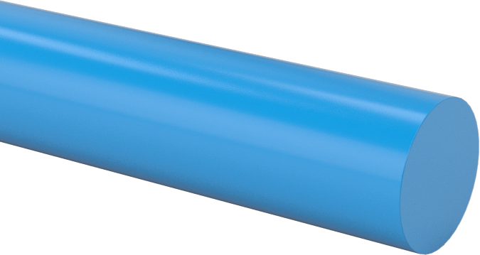 Kaygan Asetal Kopolimer, Mavi, 1/4" Çap