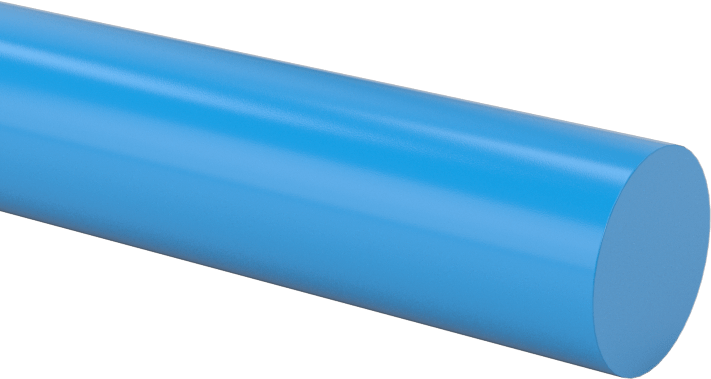 Kaygan Asetal Kopolimer, Mavi, 3/8" Çap