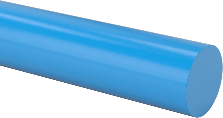 Kaygan Asetal Kopolimer, Mavi, 1/2" Çap