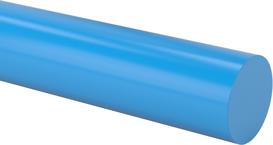 Kaygan Asetal Kopolimer, Mavi, 1-1/4" Çap