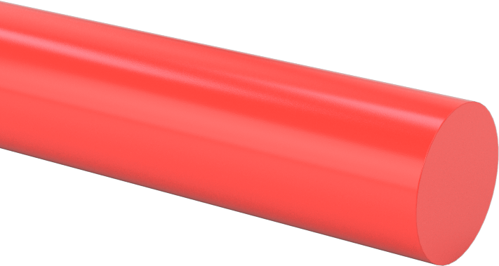 Kaygan Asetal Kopolimer, Kırmızı, 3/8" Çap