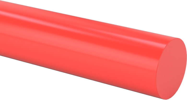 Kaygan Asetal Kopolimer, Kırmızı, 5/8" Çap