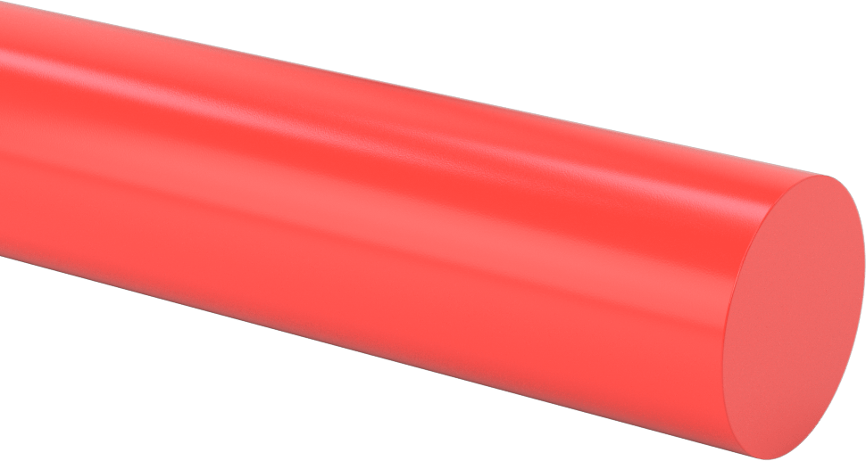 Kaygan Asetal Kopolimer, Kırmızı, 1-1/2" Çap