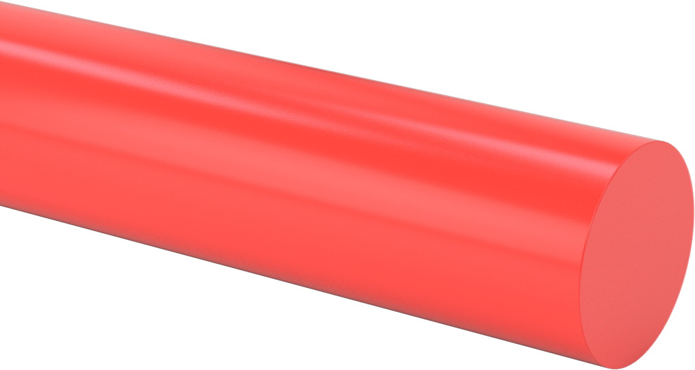 Kaygan Asetal Kopolimer, Kırmızı, 1-3/4" Çap