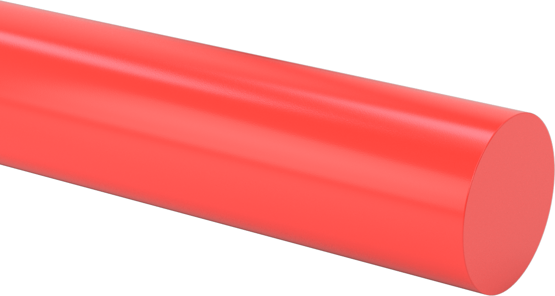 Kaygan Asetal Kopolimer, Kırmızı, 2-1/2" Çap