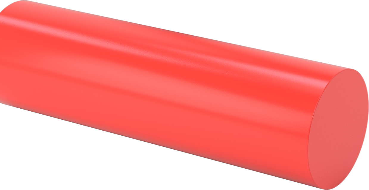 Kaygan Asetal Kopolimer, Kırmızı, 3-1/2" Çap