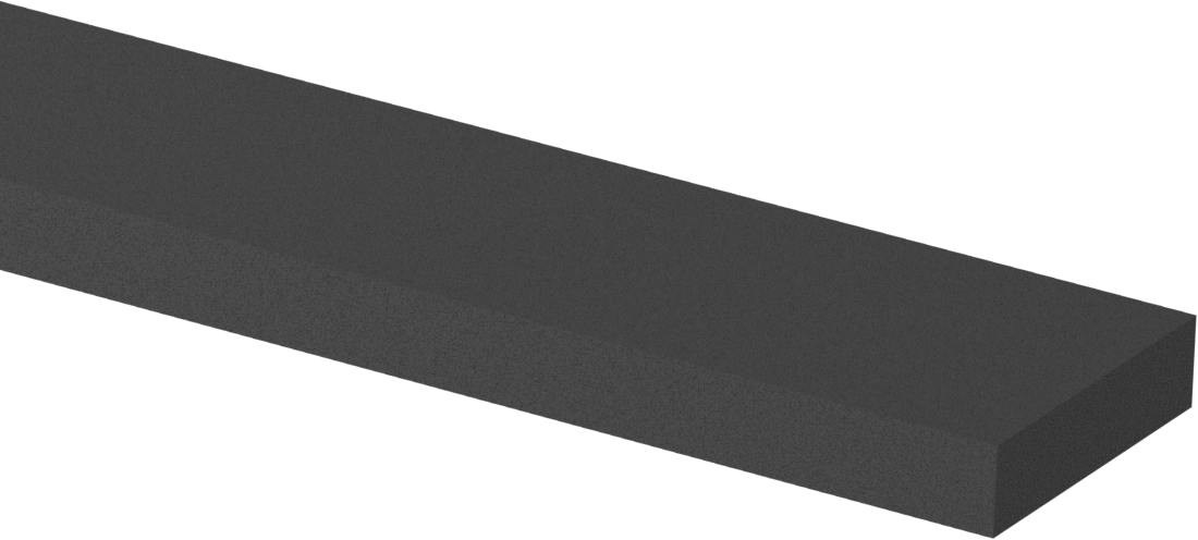 Suya Dayanıklı Esnek Poliüretan Köpük Şerit, Ekstra Yumuşak, 3/4" Genişlik, 3/16" Kalınlık, 48 Fit Uzunluk