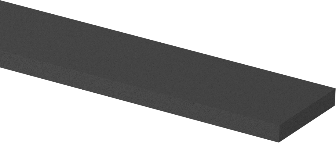 Suya Dayanıklı Esnek Poliüretan Köpük Şerit, Yapışkan arka yüz, Yumuşak, 3/4" Genişlik, 1/8" Kalınlık, 39 Fit Uzunluk