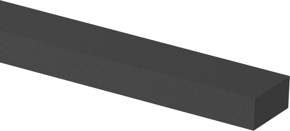 Suya Dayanıklı Esnek Poliüretan Köpük Şerit, Yapışkan arka yüz, Ekstra Yumuşak, 1/2" Genişlik, 1/4" Kalınlık, 39 Fit Uzunluk