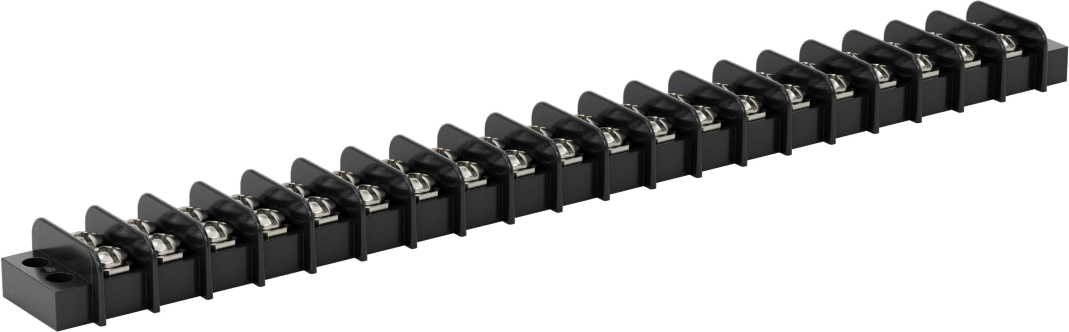 300V AC/300V DC Terminal Bloğu, Yirmi adet 20A devre, 3/8" Merkezden Merkeze