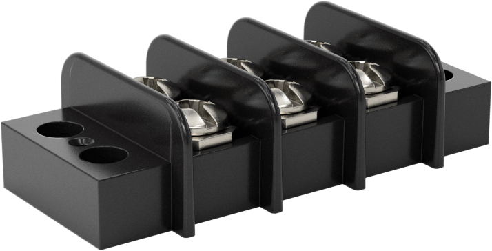 300V AC/300V DC Terminal Bloğu, Üç adet 20A devre, 3/8" Merkezden Merkeze