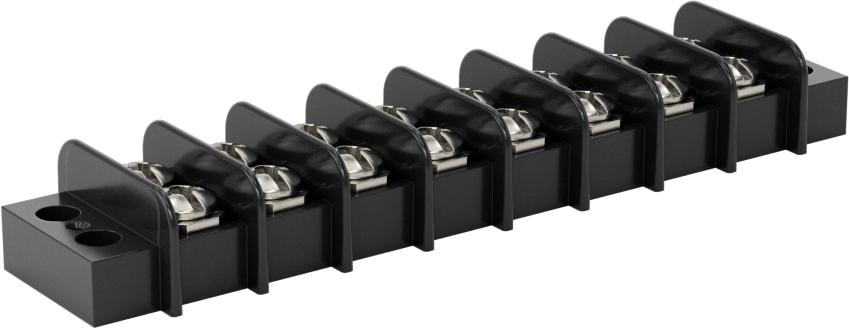 300V AC/300V DC Terminal Bloğu, Sekiz adet 20A devre, 3/8" Merkezden Merkeze