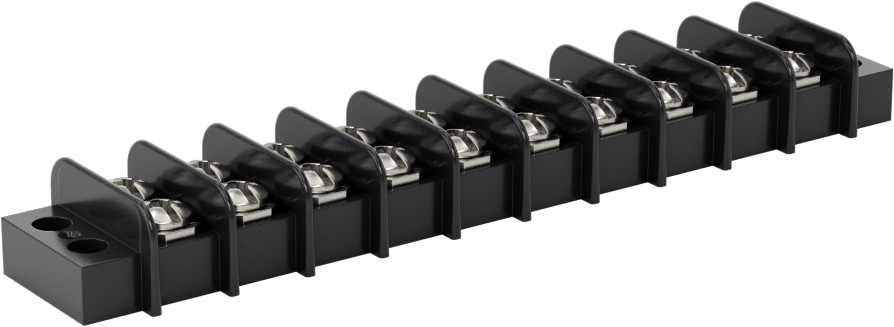 300V AC/300V DC Terminal Bloğu, On adet 20A Devre, 3/8" Merkezden Merkeze