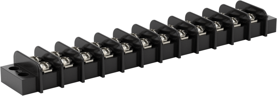 300V AC/300V DC Terminal Bloğu, On iki adet 20A devre, 3/8" Merkezden Merkeze